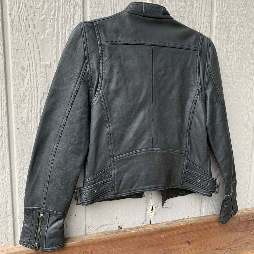 Ben Sherman genuine leather jacket, double zip closure - Picture 9 of 16